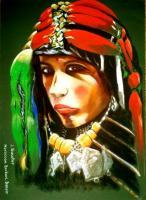 Color Pastels - Morrocan Berbere Dancer - Pastels