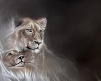 The Story Of Unconditional Love - Pastel Drawings - By Darya Patseshchanka, Animal Art Drawing Artist