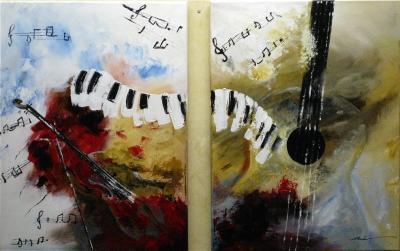 Instruments - Melody In Motion - Acrylic On Canvas