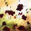 Poppies In The Deep - Acrylic On Canvas Paintings - By Khanh Ha, Abstract Painting Artist