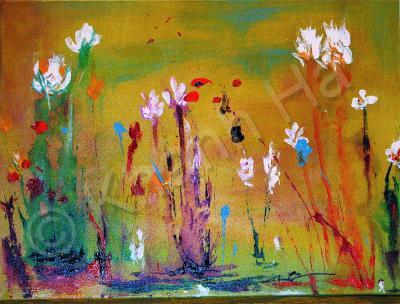 Flowers - - - Acrylic On Canvas