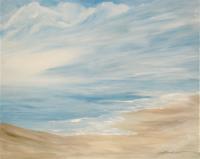 Seascape - Ocean Touches  Sand - Acrylic On Canvas