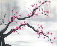 Flowers - Blossoms Among Stillness - Acrylic On Canvas