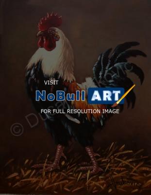Gallery I - Rooster - The Master Of The Yard - Oil
