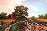 Salas - After Rain - Oil Paintings - By S   O L   D, Realism Painting Artist
