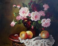 Roses - Oil Paintings - By S   O   L   D S   O   L   D, Realism Painting Artist