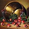 Cherries - Oil Paintings - By S   O L   D, Realism Painting Artist