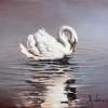 Swan - Oil Paintings - By S  O L  D, Realism Painting Artist