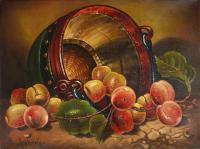 Apricots - Oil Paintings - By S   O L   D, Realism Painting Artist