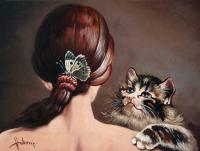 Last Game Of Butterflies - Oil Paintings - By S   O   L   D S   O   L   D, Realism Painting Artist