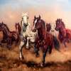 Hurry Up My Horses - Seven Angels - Oil Paintings - By S   O L   D, Realism Painting Artist