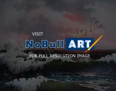 Gallery I - Sunset On Open Sea - Oil