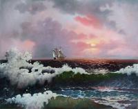 Gallery I - Sunset On Open Sea - Oil