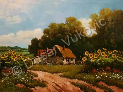 Gallery I - Stories From The Old Farm - Sunflowers - Oil