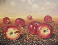 Red Apples - Oil Paintings - By S   O L   D, Surrealism Painting Artist