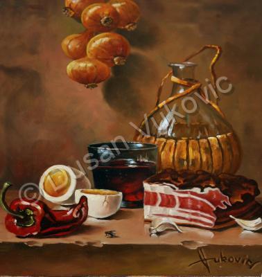 Gallery I - Still Life With Bacon - Oil