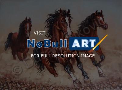 Gallery I - Runaway Horses - Oil