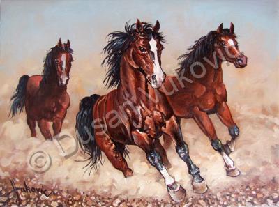 Gallery I - Runaway Horses - Oil