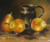 Pears - Oil Paintings - By S   O L   D, Realism Painting Artist