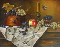 Small Candlestick - Oil Paintings - By S   O L   D, Realism Painting Artist