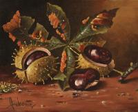 Three Wild Chestnut - Oil Paintings - By S   O   L   D S   O   L   D, Realism Painting Artist