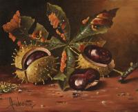 Three Wild Chestnut - Oil Paintings - By S   O L   D, Realism Painting Artist