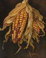 His Majesty - Corn - Oil Paintings - By S   O L   D, Realism Painting Artist