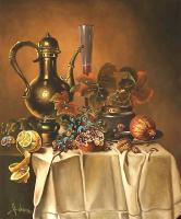 Autumn Still Life - Oil Paintings - By S   O L   D, Realism Painting Artist