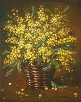 Mimosa - Oil Paintings - By S   O L   D, Realism Painting Artist