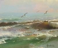 In The Rhythm Of The Waves - Oil Paintings - By S   O   L   D S   O   L   D, Realism Painting Artist