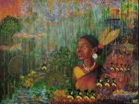 Village Life - Wild Rhythm - Mixed Media On Canvas