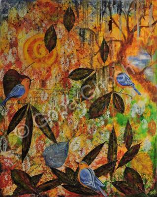 Nature - Shades Of Fall - Mixed Media On Canvas