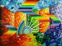 Abstract - Rainbow - Mixed Media On Canvas