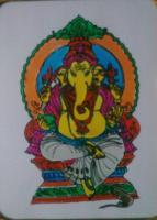 Ganesha - Glass Glasswork - By Sangeetha Prasad, Glass Painting Glasswork Artist