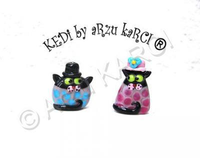 Kedi By Arzu Karci - Mr Cat And Miss Cat  Can We Meet - Glass