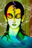 Buddha - Canvas Paintings - By Daniel Dentchev, Digital Painting Artist