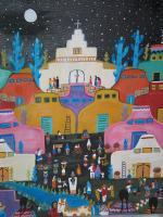 Pueblo - Acrylic Paintings - By Madeline Starling, Self Taught Painting Artist
