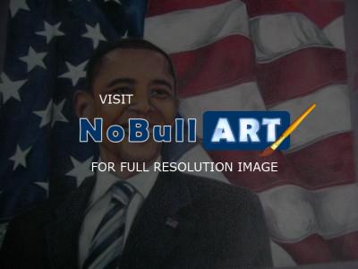 Presidential Faces - Barack Obama - Prismacolor