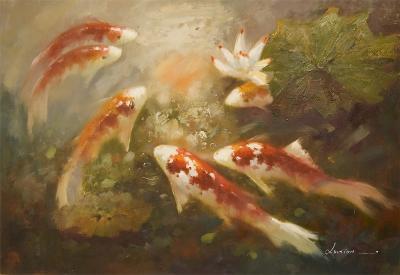 Animals - Fish - Oil On Canvas