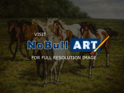 Animals - Horses - Oil On Canvas