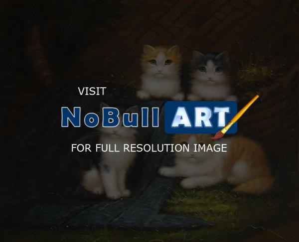 Animals - Cats - Oil On Canvas