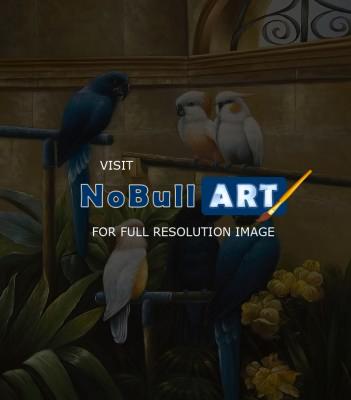 Animals - Parrots - Oil On Canvas