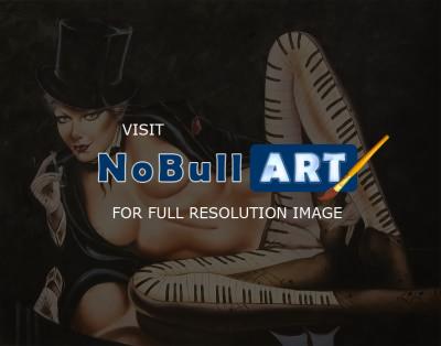 Nu - Play Girl - Oil On Canvas