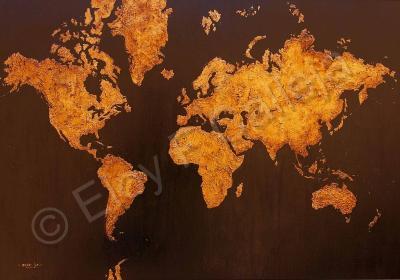 Tabla - El Mapa - Oil On Canvas