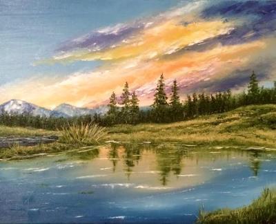 Landscape - River - Oil On Canvas