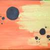 Black Circles - Watercolour On Canvas Paintings - By Kea Hedges, Abstract Painting Artist