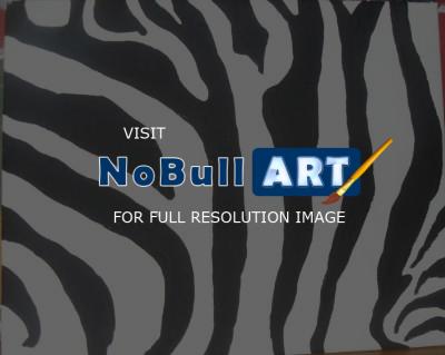 Spontaneous Greatness - Zebra - Watercolour On Canvas