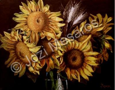 Flowers - Sunflowers - Oil On Canvas