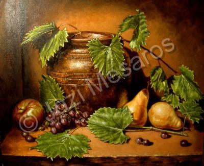 Fruits - Confit Pot With Fruits - Oil On Canvas