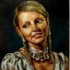 Girl With A Pearl Earrings - Oil On Canvas Paintings - By Jozi Mesaros, Realism Painting Artist